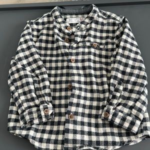 ZARA Baby Boy Collection 12-18 months gingham flannel